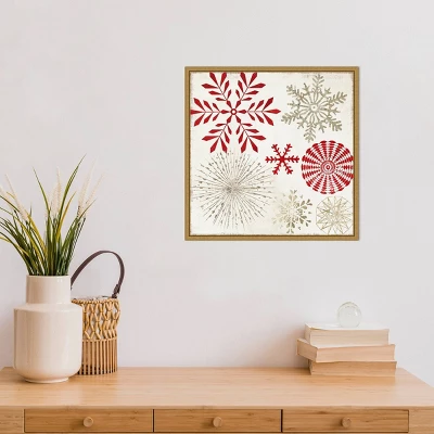 16" X 16" Christmas Snowflakes By PI Studio Framed Canvas Wall Art - Amanti Art 5 16" X 16" Christmas Snowflakes By PI Studio Framed Canvas Wall Art - Amanti Art - Image 5