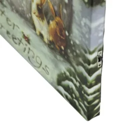 Northlight LED Lighted Snowman And Reindeer Christmas Canvas Wall Art 15.75" X 11.75" -Northlight Holiday Outlet Store GUEST 926519e8 6157 44bd b3be fbed05ffa953