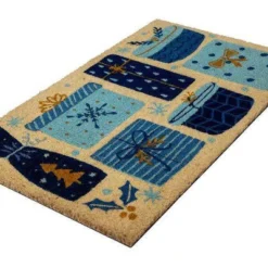 1'4" X 2'4" Christmas Presents Indoor/Outdoor Coir Doormat Blue/Gold - Entryways 5 1'4" X 2'4" Christmas Presents Indoor/Outdoor Coir Doormat Blue/Gold - Entryways -Northlight Holiday Outlet Store GUEST 928f7527 f793 42a8 a15d 4b53f3213bca