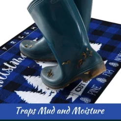 Trinity Plaid White Christmas Tree Non-Slip Decorative Doormat, 17" X 29" -Northlight Holiday Outlet Store GUEST 936d0967 3c1f 4c91 84c3 fe6a486f1111