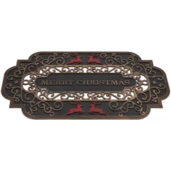 Northlight Black And Copper Reindeer "Merry Christmas" Doormat 18" X 30" -Northlight Holiday Outlet Store GUEST 93e69cc1 a636 4b7b 9118 58539abb75dd