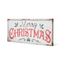 Park Hill Collection Merry Christmas Iron Plaque -Northlight Holiday Outlet Store GUEST 975ddf1f 167d 499e 97c7 4407c6694112