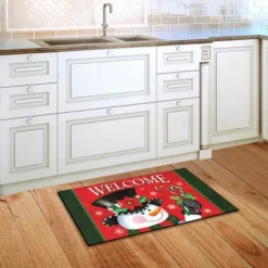 Briarwood Lane Christmas Snowman Welcome Doormat Candy Canes Indo -Northlight Holiday Outlet Store GUEST 98164279 896c 4fa0 a070 2db41d98a74e