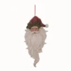 Transpac Resin Brown Christmas Classic Santa Hanging Wall Accent