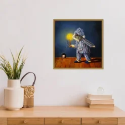 16" X 16" The Night Before Christmas Mouse By Lucia Heffernan Framed Canvas Wall Art - Amanti Art -Northlight Holiday Outlet Store GUEST 9bb299d7 bf51 4f61 9414 5e4ad34c93c6