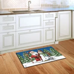 Santa And Snowman Christmas Doormat Primitive Birds 30" X 18" Briarwood Lane -Northlight Holiday Outlet Store GUEST 9bc8ed44 f23e 49b1 9508 2a056079ff17