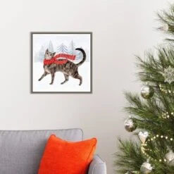 16" X 16" Christmas Cats And Dogs I By Victoria Borges Framed Canvas Wall Art - Amanti Art 8 16" X 16" Christmas Cats And Dogs I By Victoria Borges Framed Canvas Wall Art - Amanti Art -Northlight Holiday Outlet Store GUEST 9c4f180e ed71 4486 a24e da5badb07566