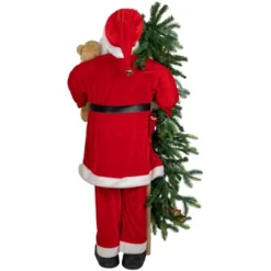 Northlight 48" Musical Santa Claus With Lighted Christmas Tree And Teddy Bear Standing Christmas Figure -Northlight Holiday Outlet Store GUEST 9da14606 0146 4d9e 8999 11c182c90ef2