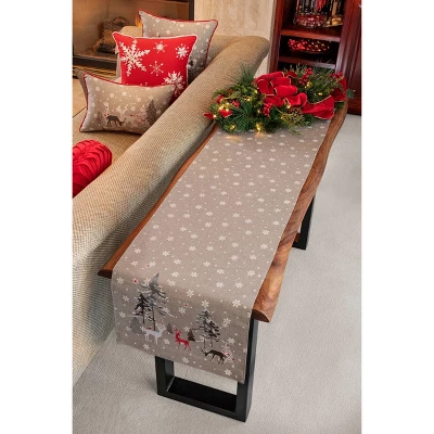 11.5"x18.5" White Christmas Lumbar Throw Pillow - Pillow Perfect 4 11.5"x18.5" White Christmas Lumbar Throw Pillow - Pillow Perfect - Image 4