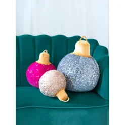 Shiraleah Pink Sparkle Christmas Ornament Bauble Pillow, Medium -Northlight Holiday Outlet Store GUEST 9fa47826 d749 4744 b3d4 d8514959189e