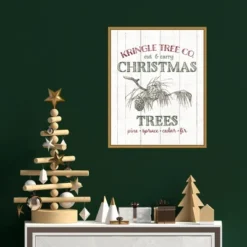 16" X 20" Christmas Tree Farm Sign By Wild Apple Portfolio Framed Canvas Wall Art - Amanti Art -Northlight Holiday Outlet Store GUEST a06119f0 f62a 4e66 b4e3 1c1529e0802b