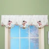 Collections Etc Snowman Cardinal Window Curtain Christmas Decoration