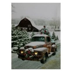 Northlight LED Lighted Fiber Optic Truck With Tree Christmas Canvas Wall Art 15.75" X 11.75" -Northlight Holiday Outlet Store GUEST a4a7b733 bd5a 4a80 bfb6 9208cd0a0679