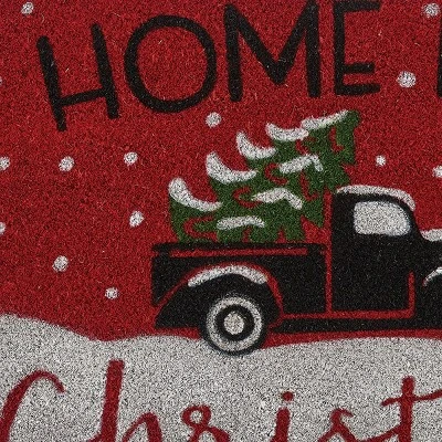 Park Designs Home For Christmas Doormat - Red 1'6''x2'6'' 2 Park Designs Home For Christmas Doormat - Red 1'6''x2'6'' - Image 2