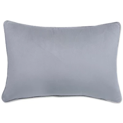 11.5"x18.5" Velvet Christmas Cardinal Lumbar Throw Pillow Gray - Pillow Perfect 1 11.5"x18.5" Velvet Christmas Cardinal Lumbar Throw Pillow Gray - Pillow Perfect