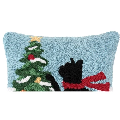 C&F Home Cat Christmas Tree 18" X 18" Hooked Throw Pillow 1 C&F Home Cat Christmas Tree 18" X 18" Hooked Throw Pillow