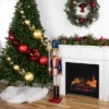 Northlight 48.25" Blue And White Christmas Nutcracker Soldier With Sword