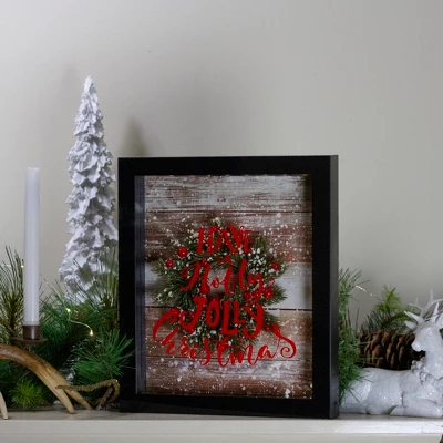 Northlight 14" Black Framed 3D "Have A Holly Jolly Christmas" LED Christmas Box Decor 1 Northlight 14" Black Framed 3D "Have A Holly Jolly Christmas" LED Christmas Box Decor