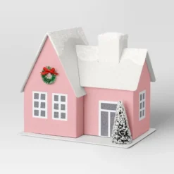 12pc Battery Operated Glittered Paper Christmas Village Set With Bottle Brush Trees And Snowmen - Wondershop™ White/Pink/Blue -Northlight Holiday Outlet Store GUEST ab1a6865 f950 4ac9 b569 4de0e88b434e