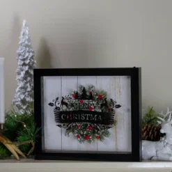 Northlight 14" Black Framed 3D "Merry Christmas" LED Christmas Box Decor