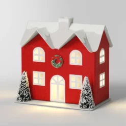 12pc Battery Operated Glittered Paper Christmas Village Set With Bottle Brush Trees And Snowmen - Wondershop™ White/Pink/Blue -Northlight Holiday Outlet Store GUEST af76c2c8 09d0 4777 81a5 5d85296a0f43