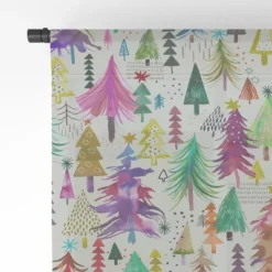 Ninola Design Christmas Trees Simply Modern Single Panel Sheer Window Curtain - Deny Designs -Northlight Holiday Outlet Store GUEST b25858bc 6e8d 4b18 bf3e 417372e1d782