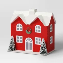 12pc Battery Operated Glittered Paper Christmas Village Set With Bottle Brush Trees And Snowmen - Wondershop™ White/Pink/Blue -Northlight Holiday Outlet Store GUEST b70eec71 18da 47d8 a8ef f12e5b08b32c