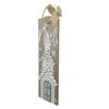 Northlight 12.5 White Church And Snowflakes With Metal Noel Wooden Christmas Wall Decoration