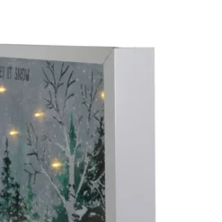 Northlight LED Lighted Let It Snow Winter Forest Christmas Canvas Wall Art 10" X 10" -Northlight Holiday Outlet Store GUEST bd202c11 0e21 430a a428 dc833b3169c9
