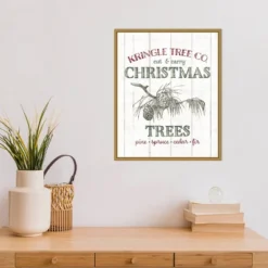 16" X 20" Christmas Tree Farm Sign By Wild Apple Portfolio Framed Canvas Wall Art - Amanti Art -Northlight Holiday Outlet Store GUEST c3a8613f 42f8 4039 9499 e7f8b8417722