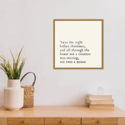 16" X 16" Simple Christmas By Laura Marshall Framed Canvas Wall Art Cream - Amanti Art -Northlight Holiday Outlet Store GUEST c4461d89 8e3b 44ba 8b57 dea675fc77cf