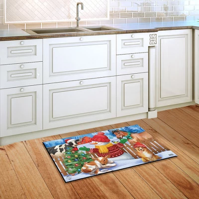 Barnyard Snowman Christmas Doormat Dog Horse Cow Calf 30" X 18" Briarwood Lane 3 Barnyard Snowman Christmas Doormat Dog Horse Cow Calf 30" X 18" Briarwood Lane - Image 3
