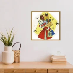 16" X 16" Vintage Christmas Gifts By Grace Popp Framed Canvas Wall Art - Amanti Art -Northlight Holiday Outlet Store GUEST c86534be 2049 460b a7a9 d491c383d3ad