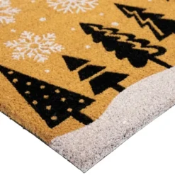 Northlight Trees And Snowflakes Natural Coir Christmas Outdoor Doormat 18" X 30" -Northlight Holiday Outlet Store GUEST cb08a43d 6499 480e afcd 5c3e2ee8831f