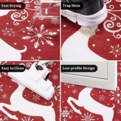 Trinity Christmas Deer Decorative Doormat Xmas Holiday Welcome Door Mat, 17" X 29" -Northlight Holiday Outlet Store GUEST cdc4854e ed96 49bb 80a2 0c38afbe8600