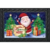 Santa Stop Here Christmas Doormat Presents Holiday 30" X 18" Briarwood Lane