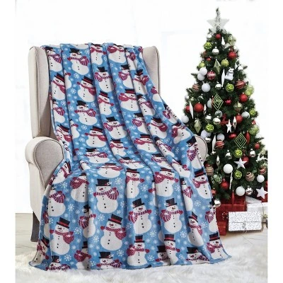 Kate Aurora Holiday Living Winter Blues Snowman Christmas Ultra Soft And Plush Throw Blanket 1 Kate Aurora Holiday Living Winter Blues Snowman Christmas Ultra Soft And Plush Throw Blanket