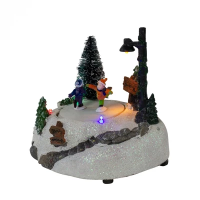 Northlight 5.5" LED Lighted Animated And Musical Christmas Skating Village Display Piece 3 Northlight 5.5" LED Lighted Animated And Musical Christmas Skating Village Display Piece - Image 3