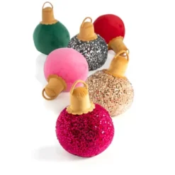 Shiraleah Pink Christmas Ornament Bauble Pillow, Small -Northlight Holiday Outlet Store GUEST d52b19a5 adb7 4e5c af36 2b5f0939ef6d