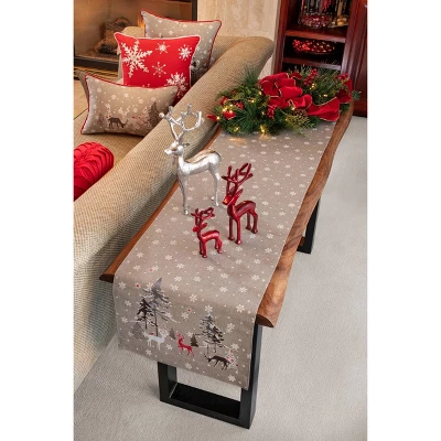 11.5"x18.5" White Christmas Lumbar Throw Pillow - Pillow Perfect 3 11.5"x18.5" White Christmas Lumbar Throw Pillow - Pillow Perfect - Image 3