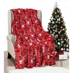 Noble House Christmas Festive And Cheery Holiday Super Soft Ultra Comfy Microplush Throw Blanket 50"x60" -Northlight Holiday Outlet Store GUEST da4e7560 b17d 426a 851c 9d5b426e71b3