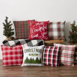 4pk 18"x18" Christmas Printed Square Throw Pillow Covers - Design Imports -Northlight Holiday Outlet Store GUEST dd726bc4 cf32 4de0 8104 f69645f60d2a