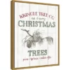16" X 20" Christmas Tree Farm Sign By Wild Apple Portfolio Framed Canvas Wall Art - Amanti Art