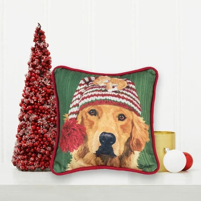 C&F Home 8" X 8" Winter Dog Petite Christmas Petite Printed Throw Pillow 1 C&F Home 8" X 8" Winter Dog Petite Christmas Petite Printed Throw Pillow