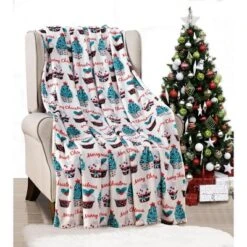 Noble House Christmas Festive And Cheery Holiday Super Soft Ultra Comfy Microplush Throw Blanket 50"x60" -Northlight Holiday Outlet Store GUEST e64e9e71 372c 4efc ab80 c0d79befed33