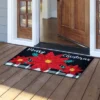 Merry Christmas Poinsettia Coir Doormat 30" X 18" Indoor Outdoor Briarwood Lane