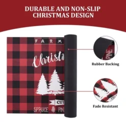 Trinity Plaid White Christmas Tree Non-Slip Decorative Doormat -Northlight Holiday Outlet Store GUEST e9ef18f5 cf47 4c90 9239 a7b16d60cbbe