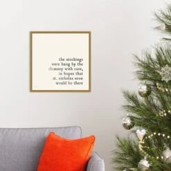 16" X 16" Simple Christmas II Cream By Laura Marshall Framed Canvas Wall Art - Amanti Art -Northlight Holiday Outlet Store GUEST ea134252 f3fa 4181 b8db 664e08a6e684
