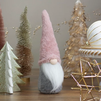 Northlight 11" Pink And Gray Standing Gnome Christmas Decoration 1 Northlight 11" Pink And Gray Standing Gnome Christmas Decoration