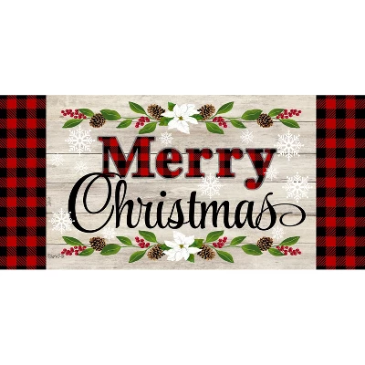 Evergreen Christmas Sentiments Sassafras Indoor Outdoor Switch Doormat 1'10"x10" Beige 1 Evergreen Christmas Sentiments Sassafras Indoor Outdoor Switch Doormat 1'10"x10" Beige